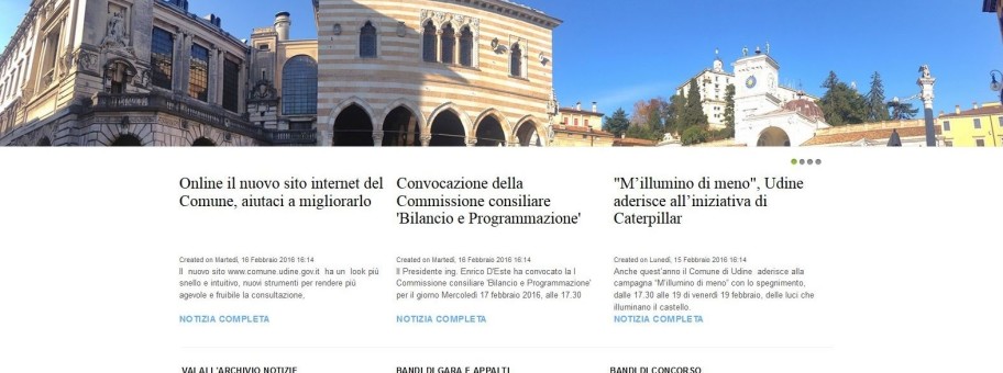 nuovo sito comune di udine
