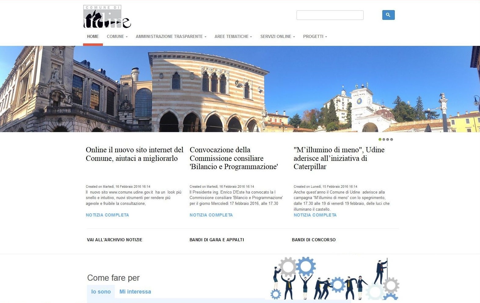 nuovo sito comune di udine